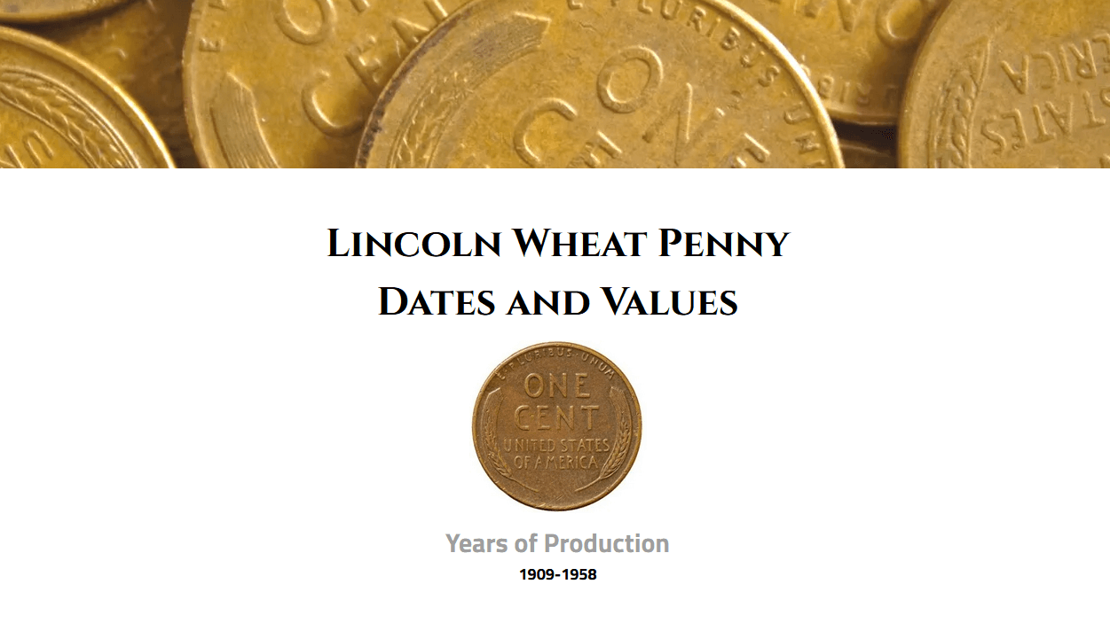 Lincoln Wheat Penny Key Dates Values 1909 1958